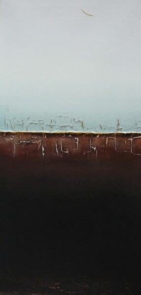 Painting titled "Horizon - peinture…" by Alain Chenard, Original Artwork, Acrylic Mounted on Wood Stretcher frame