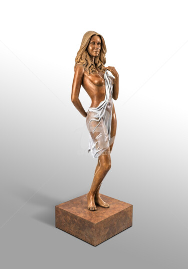 Sculpture titled "Charlotte" by Alain Choisnet, Original Artwork, Bronze