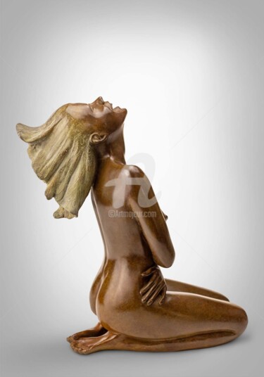 Sculptuur getiteld "Kim" door Alain Choisnet, Origineel Kunstwerk, Bronzen