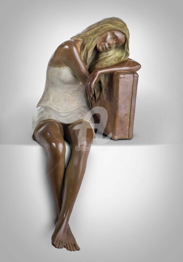 Sculptuur getiteld "Lola" door Alain Choisnet, Origineel Kunstwerk, Bronzen