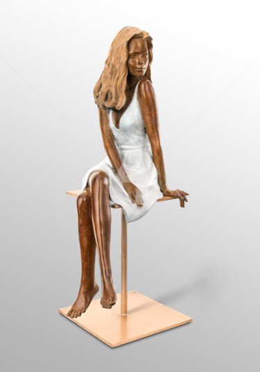 Sculptuur getiteld "Fiona" door Alain Choisnet, Origineel Kunstwerk, Bronzen