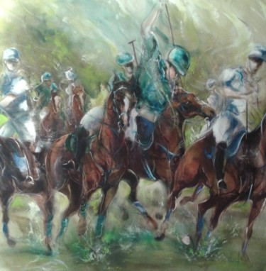 Peinture intitulée "polo" par Alain Clinard, Œuvre d'art originale, Huile