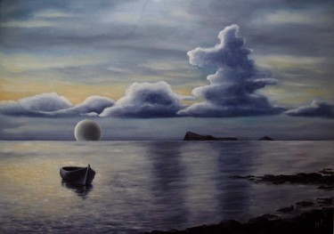 Painting titled "ce-jour-la-au-cap-m…" by Alain Dentin, Original Artwork