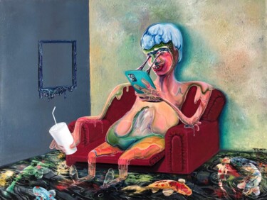 Malerei mit dem Titel "Liquidez" von Alain Donate Hernandez, Original-Kunstwerk, Öl