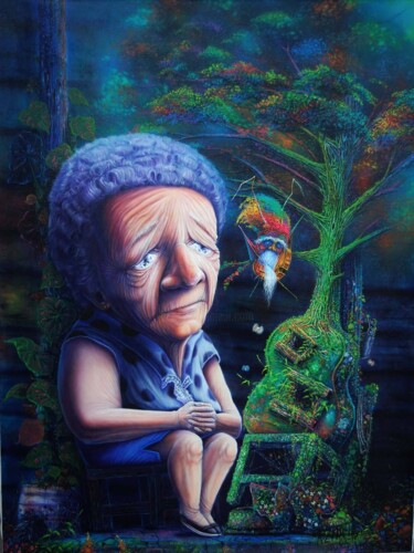 Pintura titulada ""AUSENCIA" ORIGINAL…" por Alain Donate Hernandez, Obra de arte original, Oleo