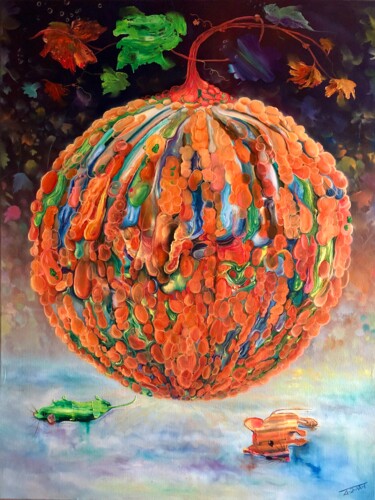 Painting titled "EL MITO" by Alain Donate Hernandez, Original Artwork, Oil