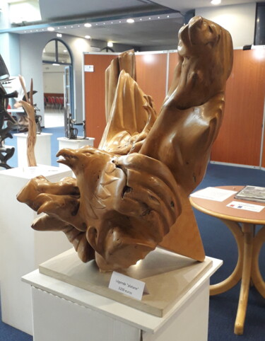 Skulptur mit dem Titel "LEGENDE" von Dal, Original-Kunstwerk, Holz