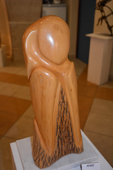 Sculpture titled "Ange" by Dal, Original Artwork, Wood