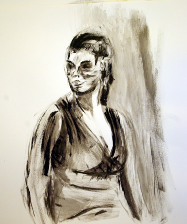 Peinture intitulée "Femme" par Alain Elshocht, Œuvre d'art originale, Huile