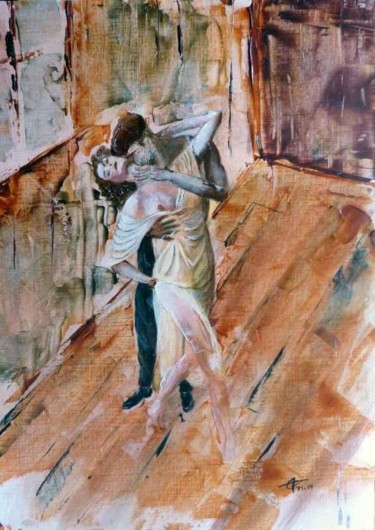 Peinture intitulée "Dirty Dancing" par Alain Elshocht, Œuvre d'art originale, Huile