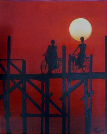 Pittura intitolato "Ombre chinoise" da Alain Elshocht, Opera d'arte originale, Olio
