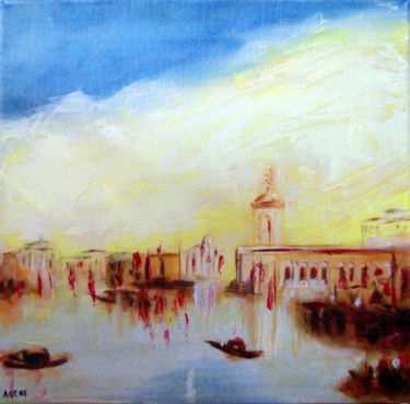 Painting titled "Venise 5" by Alain Elshocht, Original Artwork, Oil