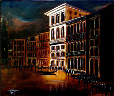 Painting titled "Gan Canale" by Alain Elshocht, Original Artwork, Oil