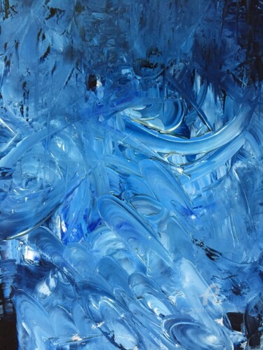Peinture intitulée "The blue move" par Alain Erpelding, Œuvre d'art originale, Huile