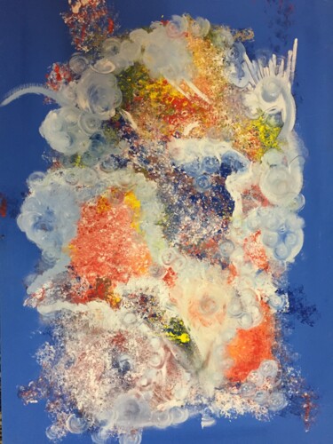 Schilderij getiteld "Vanda mixture" door Alain Erpelding, Origineel Kunstwerk, Gouache