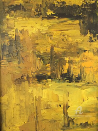 Malerei mit dem Titel "Am Rande der Wüste" von Alain Erpelding, Original-Kunstwerk, Öl
