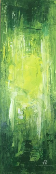 Pittura intitolato "Vert de printemps" da Alain Erpelding, Opera d'arte originale, Acrilico