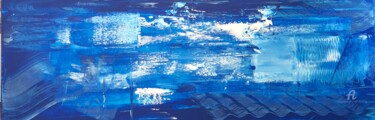 Pintura intitulada "Through the blue" por Alain Erpelding, Obras de arte originais, Acrílico