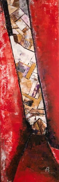 Peinture intitulée "Le carton rouge" par Alain Erpelding, Œuvre d'art originale, Acrylique