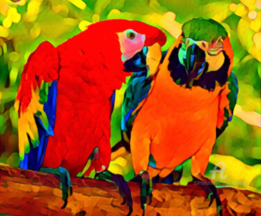 Digital Arts titled "Best friends" by Alain Erpelding, Original Artwork, Digital Painting