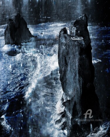 Digitale Kunst getiteld "Stormy sea" door Alain Erpelding, Origineel Kunstwerk, 2D Digital Work