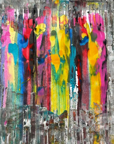 Malerei mit dem Titel "Ballade en couleurs…" von Alain Erpelding, Original-Kunstwerk, Acryl