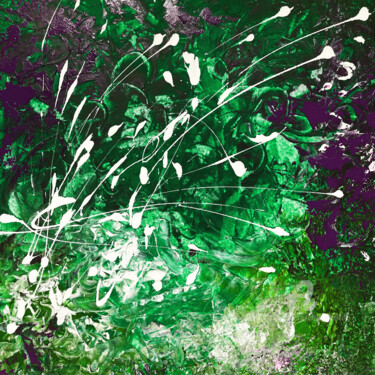 Peinture intitulée "ERUPTION # Abstrait…" par Alain Erpelding, Œuvre d'art originale, Acrylique