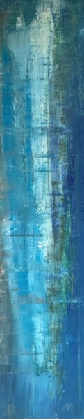 Bleu tourmenté Malerei mit dem Titel "Bleu tourmenté" von Alain Erpelding, Original-Kunstwerk, Acryl Auf Keilrahmen aus Holz montiert