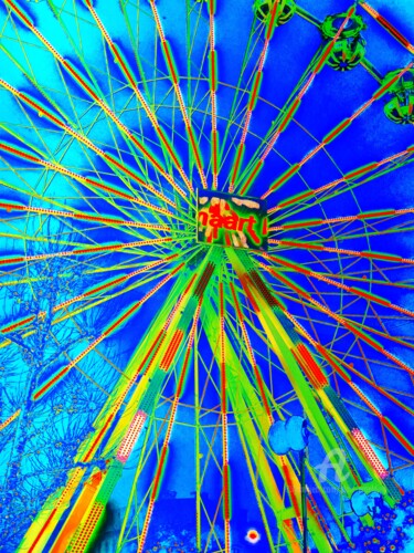 Digitale Kunst getiteld "La Grande Roue" door Alain Erpelding, Origineel Kunstwerk, 2D Digital Work