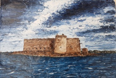 Pintura intitulada "Château du taureau" por Alain Favé, Obras de arte originais, Óleo