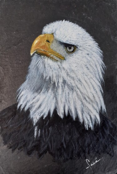 Peinture intitulée "L'aigle" par Alain Favé, Œuvre d'art originale, Acrylique