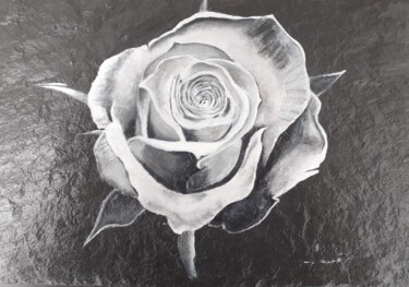 Peinture intitulée "La rose" par Alain Favé, Œuvre d'art originale, Acrylique