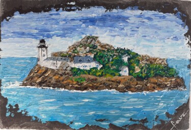 Peinture intitulée "L'île Louet" par Alain Favé, Œuvre d'art originale, Huile