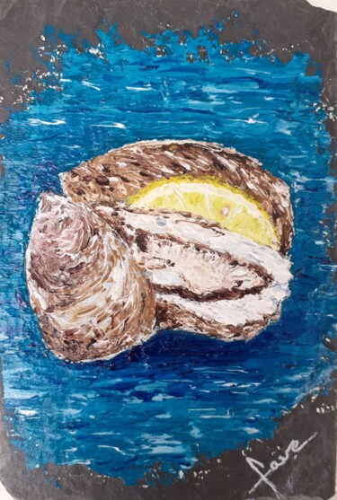 Peinture intitulée "Les huîtres" par Alain Favé, Œuvre d'art originale, Huile