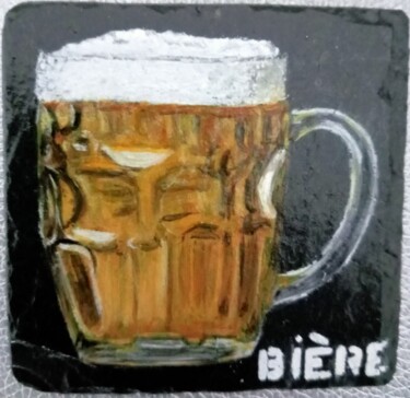 Картина под названием "Sous-verre "Bière"" - Alain Favé, Подлинное произведение искусства, Акрил