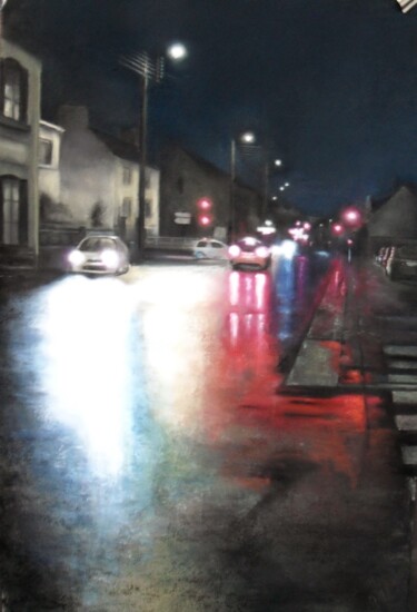 Painting titled "Place Mons.jpg" by Alain Fortier, Original Artwork, Pastel
