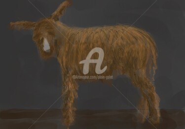 Arts numériques intitulée "Donkey / Ane" par Alain Galet, Œuvre d'art originale, Peinture numérique