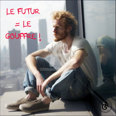 Digitale Kunst mit dem Titel "Le Gouffre 1" von Alain Galet, Original-Kunstwerk, KI-generiertes Bild