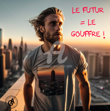 제목이 "Le Gouffre 10"인 디지털 아트 Alain Galet로, 원작, AI 생성 이미지