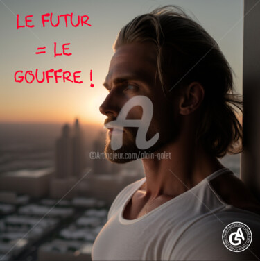 Arte digitale intitolato "Le Gouffre 11" da Alain Galet, Opera d'arte originale, Immagine generata dall'IA