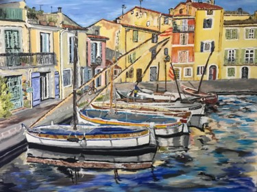 Pintura intitulada "La petite Venise" por Germain Alain, Obras de arte originais, Acrílico