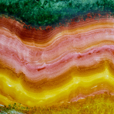 Peinture intitulée "Strates 1" par Alain Gervais, Œuvre d'art originale, Aquarelle