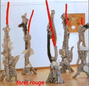 Sculpture intitulée "foret-rouge1.jpg" par Alain Girelli, Œuvre d'art originale