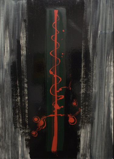 Peinture intitulée "DJED" par Alain Husson-Dumoutier, Œuvre d'art originale, Encre