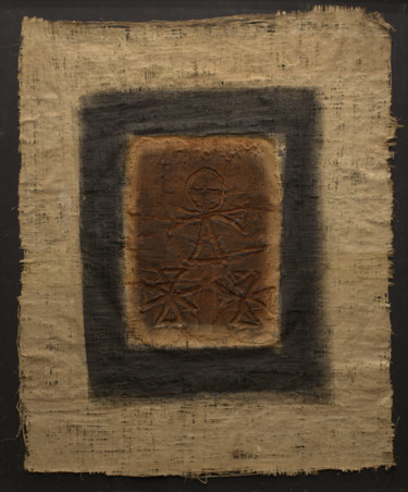 Peinture intitulée "Le signe copte de l…" par Alain Husson-Dumoutier, Œuvre d'art originale, Huile