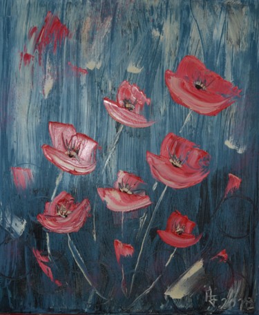 Peinture intitulée "tulipes n°2" par Alain Jaccottey, Œuvre d'art originale, Autre