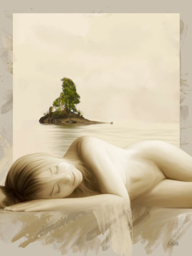 Digital Arts titled "Isle" by Aydji, Original Artwork, Digital Painting