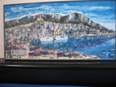 Peinture intitulée "La baie de Marseille" par Marius, Œuvre d'art originale, Huile