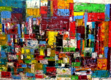 Pintura titulada "FRAGMENTS DE VIE" por Marius, Obra de arte original, Oleo