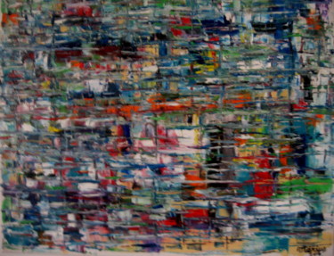Malerei mit dem Titel "REFLETS" von Marius, Original-Kunstwerk, Öl